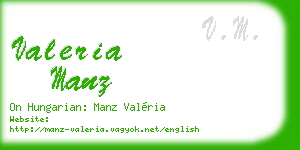 valeria manz business card